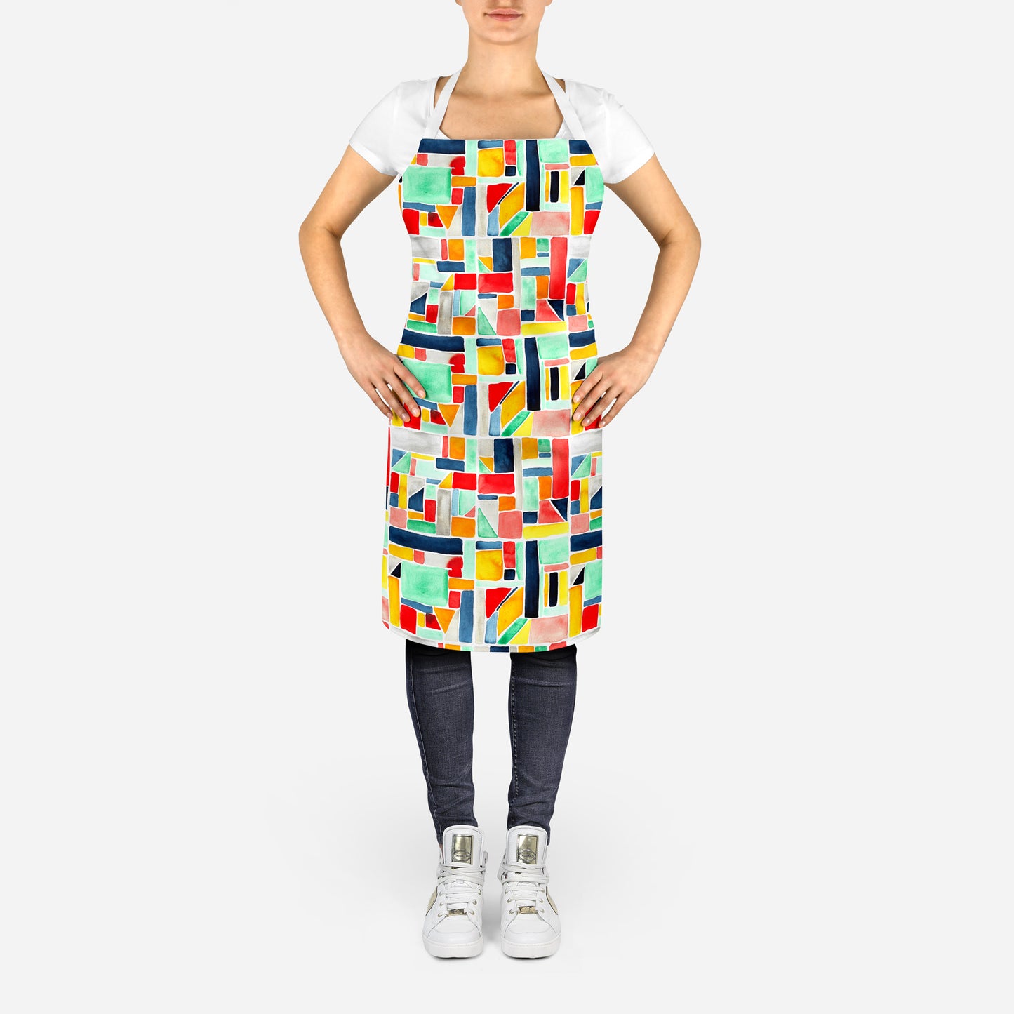 Watercolor Patchwork  - Adult Apron