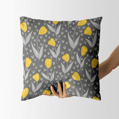 Modern Hand Drawn Floral - Square Cushion
