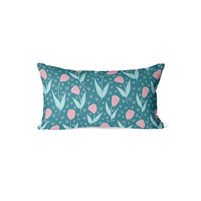 Modern Whimsical Tulip Flowers - Rectangle Cushion