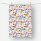 Spring Flowers Blossom Tea Towel