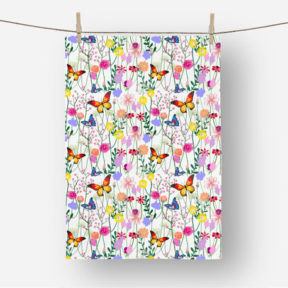 Spring Flowers Blossom Tea Towel