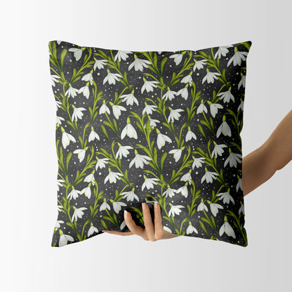 Snowdrops flower Square Cushion