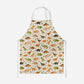 Tiny Mustard and Olive Green Dinos Kids Apron