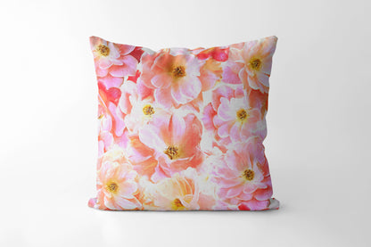 Roses in candy Square Cushion
