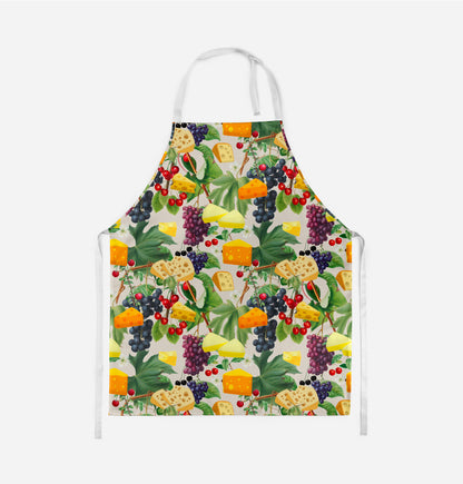 Cheese Fruits Vine Adult Apron