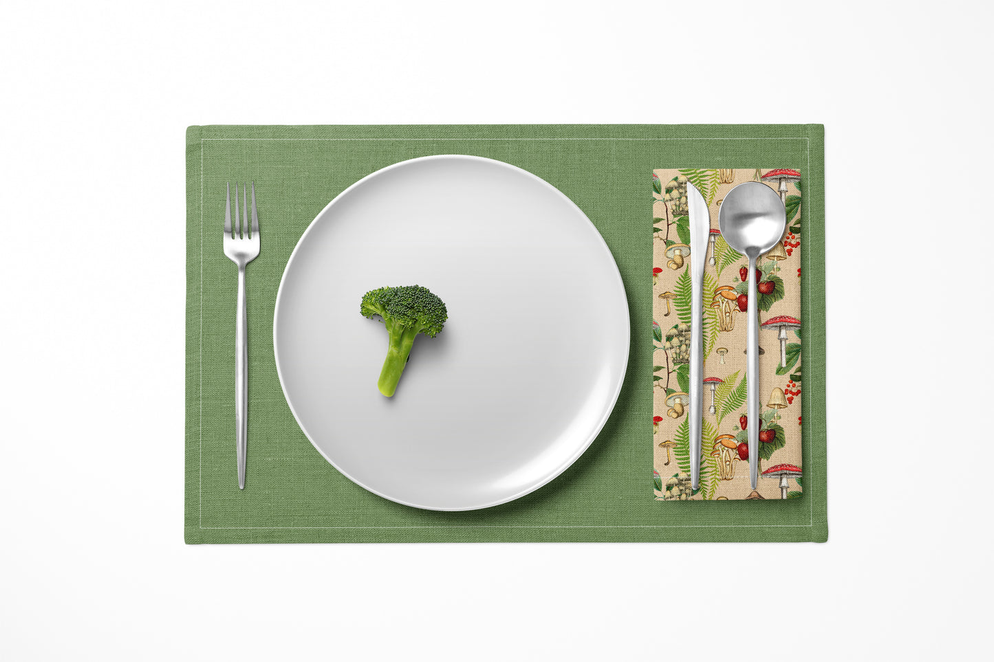 Forest Wild Flowers Mushrooms II Dinner Napkin