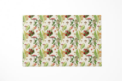Forest Wild Flowers Mushrooms Placemat