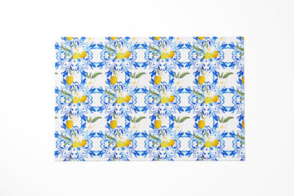 Citrus Floral Mediterranean Style lemon Fruit Placemat