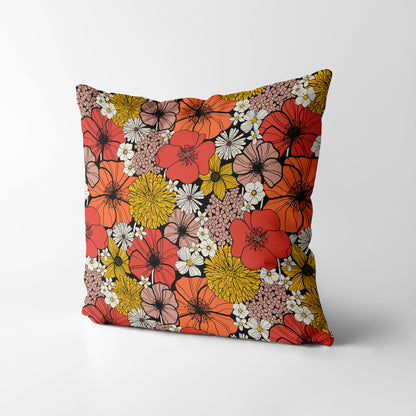 Summer garden flowers Square Cushion