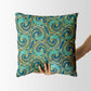 Mermaid rococo ocean waves Square Cushion