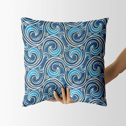 Ocean waves Square Cushion