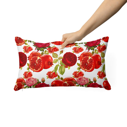 Pomegranate Roses Rectangle Cushion