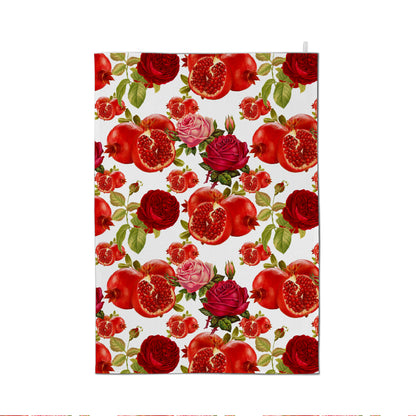Pomegranate Roses Tea Towel
