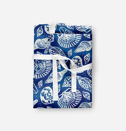 Sea shells on blue - Adult Apron