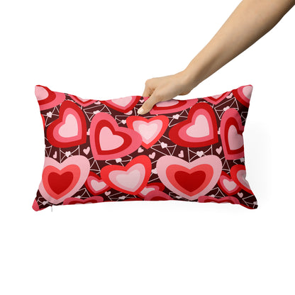 Love hearts and letters - Rectangle Cushion