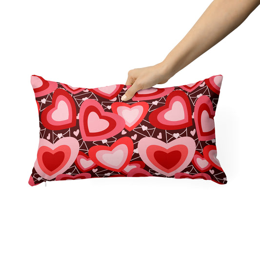 Love hearts and letters - Rectangle Cushion