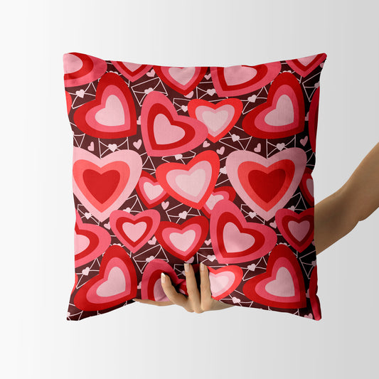 Love hearts and letters - Square Cushion