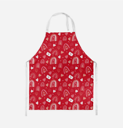 Happy love rainbows Adult Apron