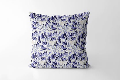 Hummingbirds and Trumpet Flowers Square Cushion