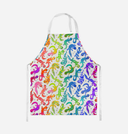 Bright Rainbow Geckos Kids Apron